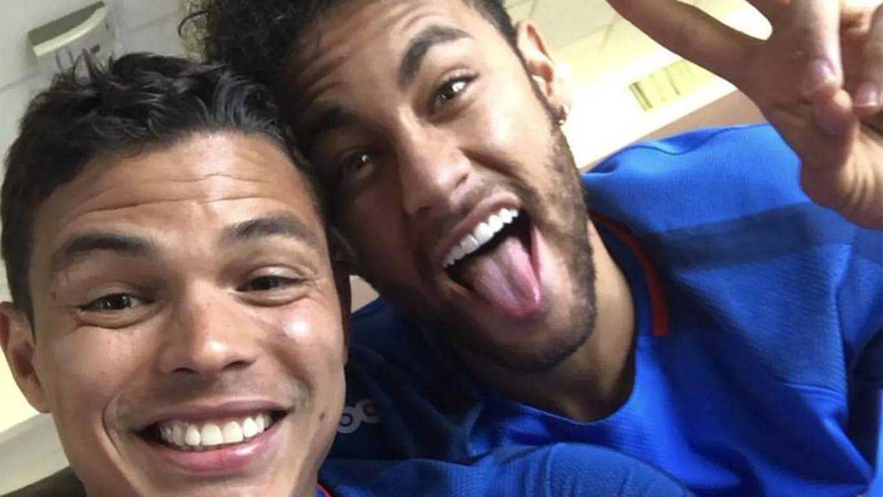 Thiago Silva e Neymar