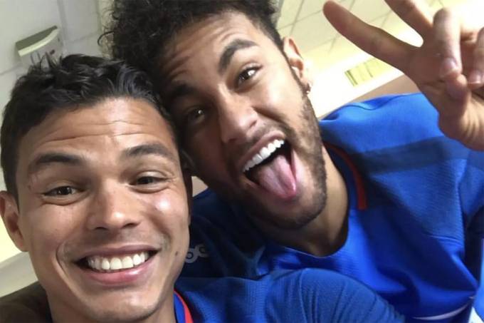 Thiago Silva e Neymar