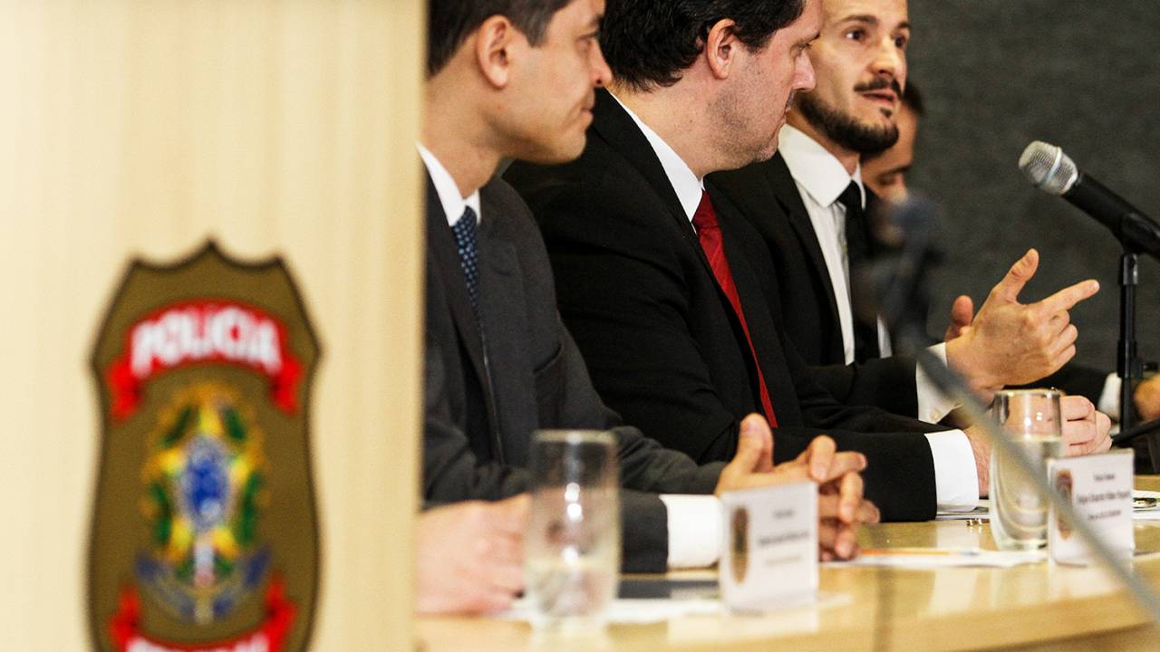 Coletiva de imprensa na sede da Polícia Federal, em Curitiba (PR) - 08/05/2018
