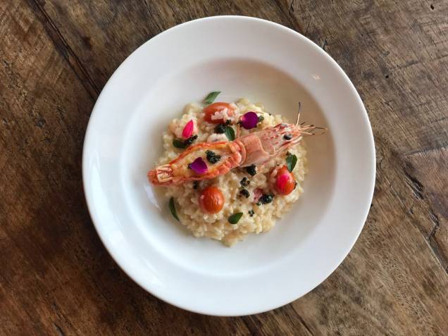 Loca Como Tu Madre: Risoto de lagostins na etapa principal do jantar Loca Como Tu Madre: Risoto de lagostins na etapa principal do jantar