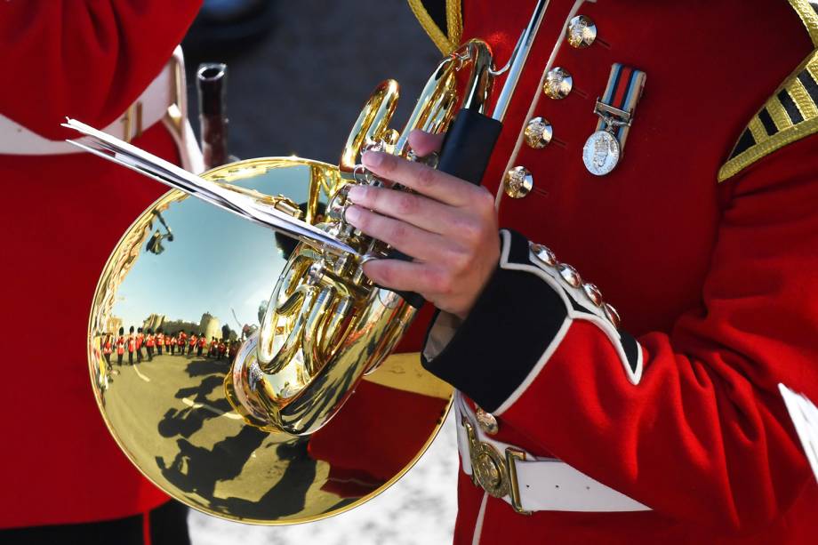 Banda da guarda real realiza apresentação antes do casamento entre Harry e Meghan Markle - 19/05/2018