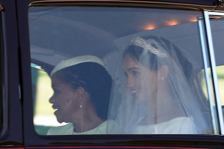 Meghan Markle está acompanhada da mãe, Doria Ragland - 19/05/2018