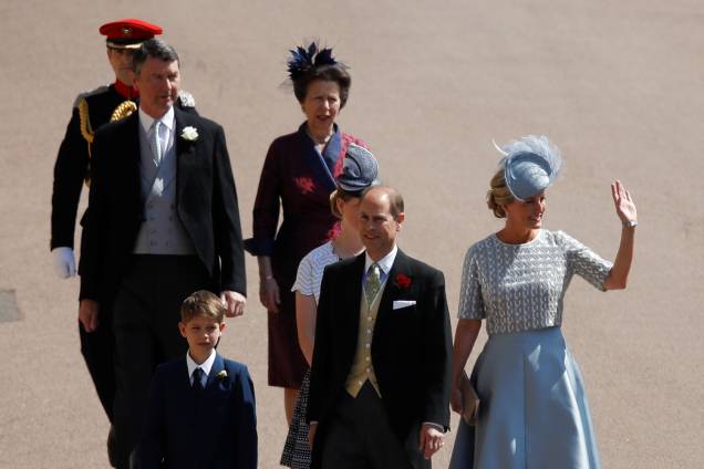 Príncipe Edward e família chegam ao Castelo de Windsor para participar de cerimônia de casamento entre Harry e Meghan Markle - 19/05/2018