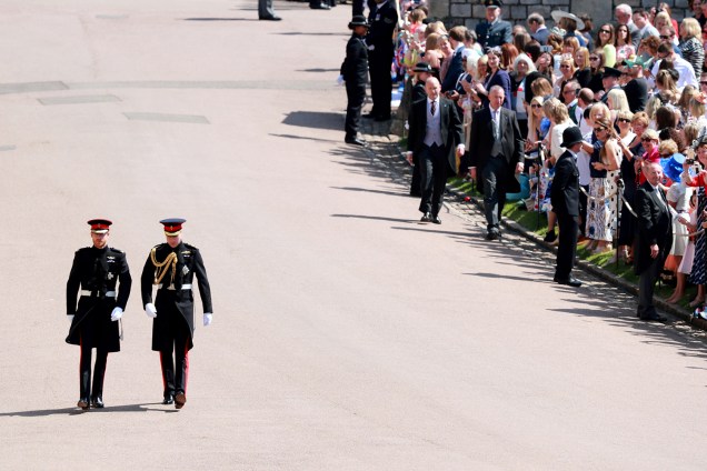 Príncipes Harry e William chegam ao Castelo de Windsor para a cerimônia - 19/05/2018