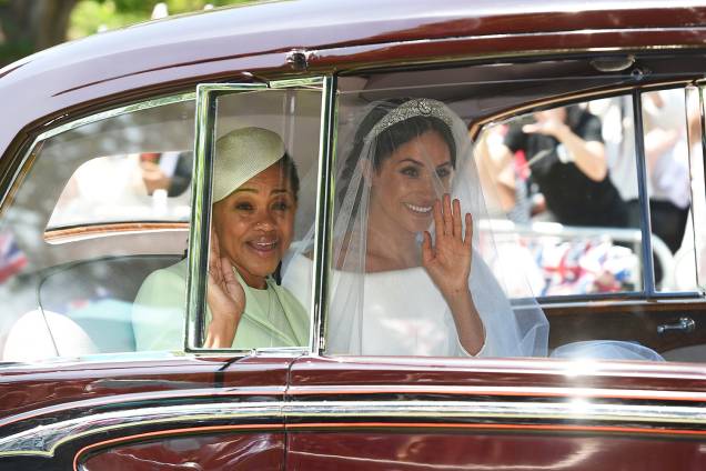 Meghan Markle e sua mãe, Doria Ragland, chegam para a cerimônia de casamento em Windsor - 19/05/2018