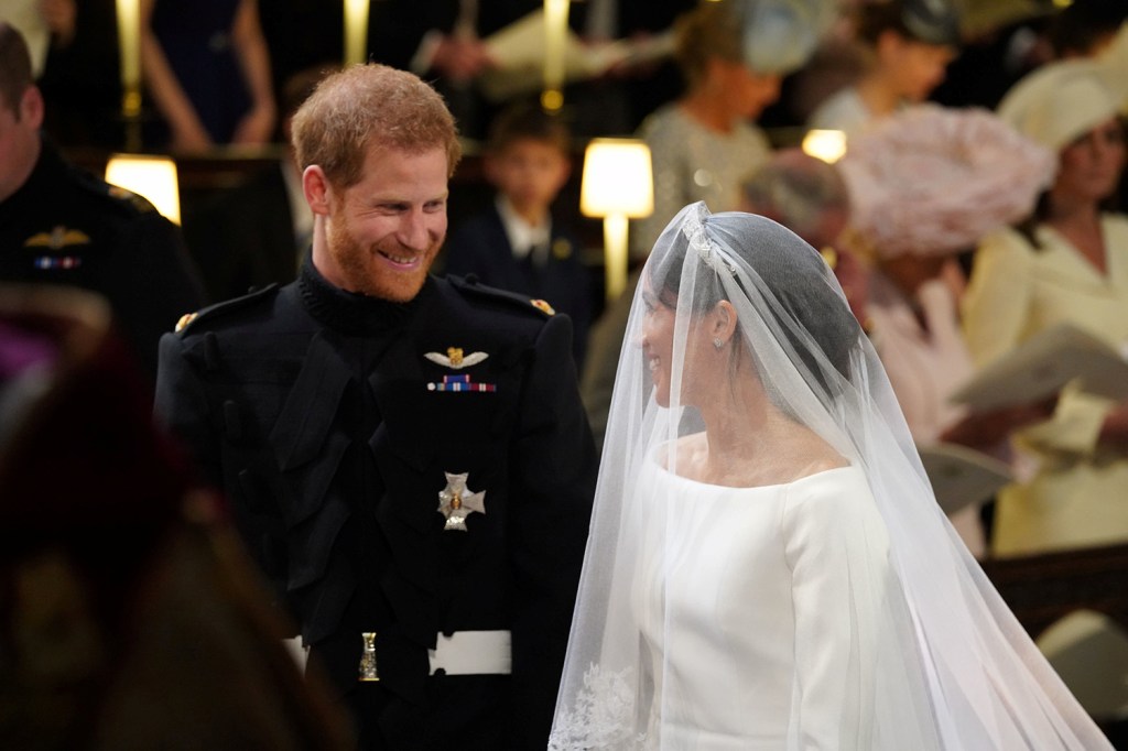 Príncipe Harry e Meghan Markle durante cerimônia de casamento na Capela de St.George, em Windsor - 19/05/2018