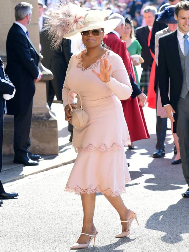 Oprah Winfrey chega ao Castelo de Windsor para participar de cerimônia de casamento entre Harry e Meghan Markle - 19/05/2018