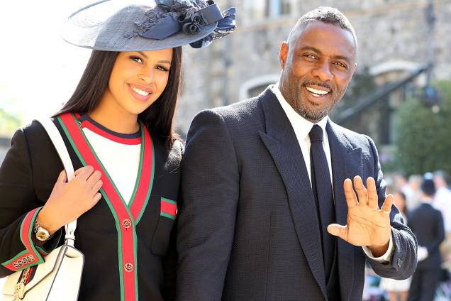 Idris Elba e Sabrina Dhowre chegam no Castelo de Winsdor para o casamento entre o príncipe Harry e a atriz Meghan Markle - 19/05/2018