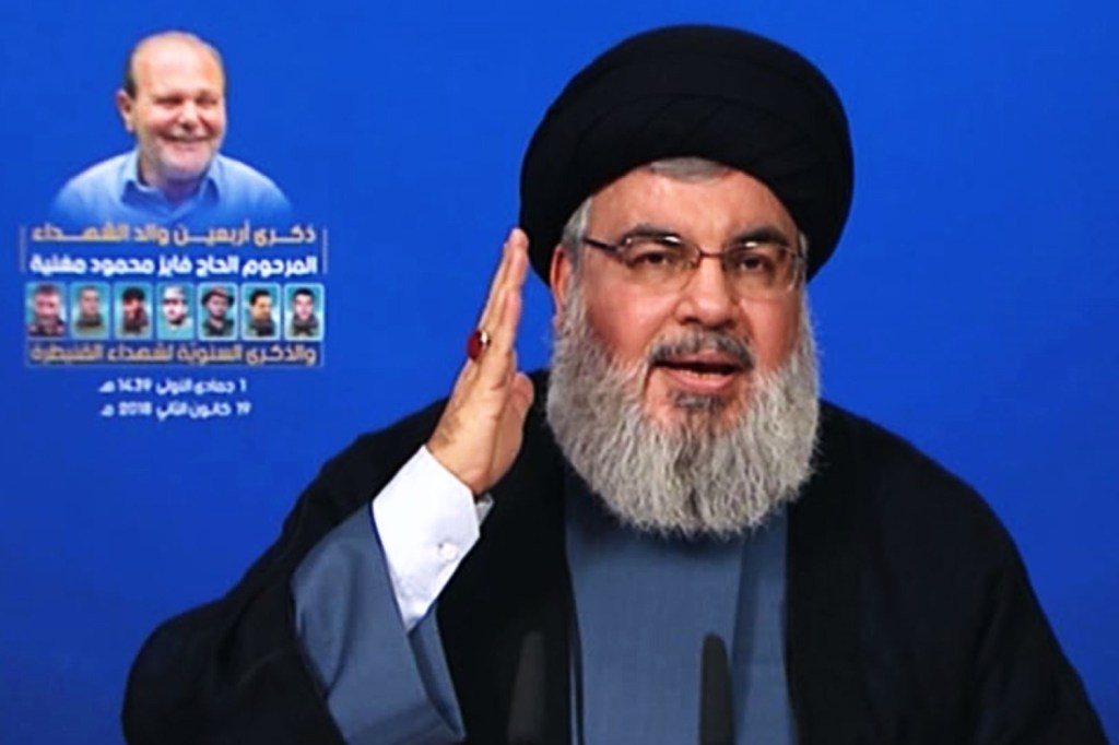 O líder do grupo Hezbollah, Hassan Nasrallah - 19/01/2018