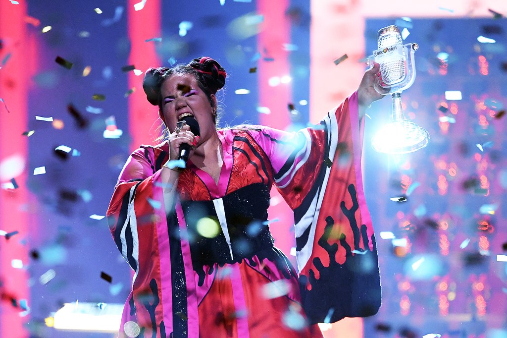 A cantora israelense Netta Barzilai vence o Festival Eurovisão, realizado no Altice Arena, em Lisboa - 12/05/2018