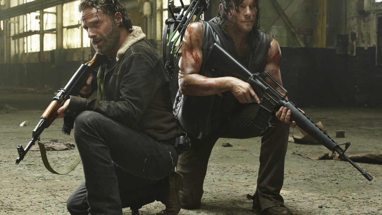 Rick (Andrew Lincoln) e Daryl (Norman Reedus) em ‘The Walking Dead’
