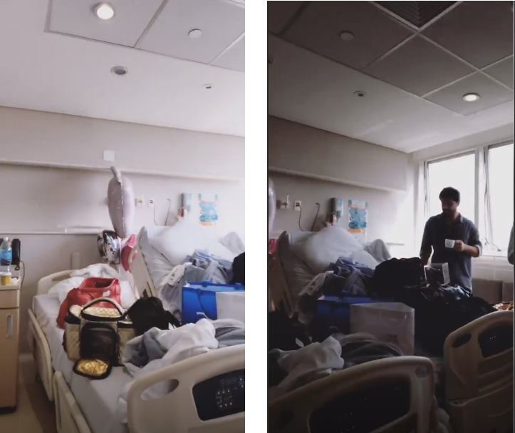 Sabrina Sato mostra bagunça em quarto de hospital