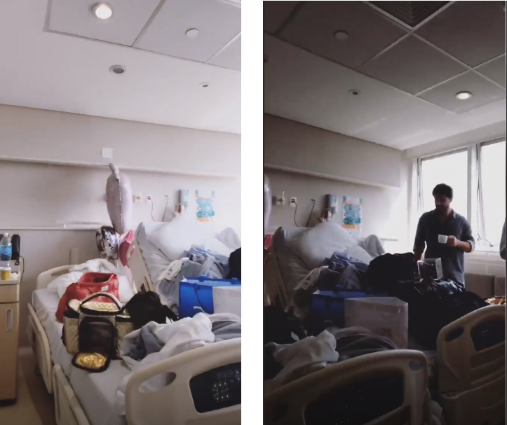 Sabrina Sato mostra bagunça em quarto de hospital Sabrina Sato mostra bagunça em quarto de hospital