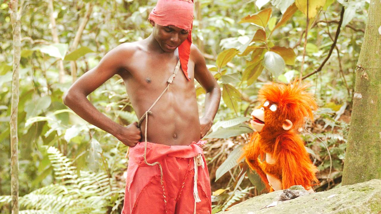 Saci (Isak Dahora) e Macaco Tiío, na novela 'Sítio do Picapau Amarelo' (2007)