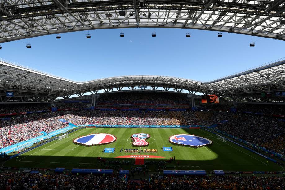 França e Austrália se enfrentam na Arena de Kazan, na Rússia