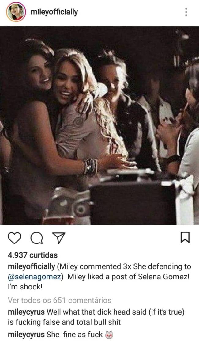 Miley Cyrus defende Selena Gomez após crítica de Stefano Gabbana Miley Cyrus defende Selena Gomez após crítica de Stefano Gabbana