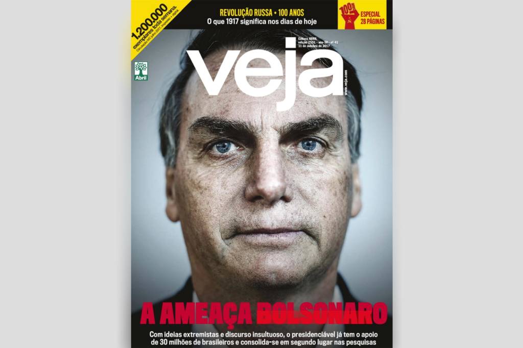 Jair Bolsonaro estampa a capa de VEJA de 11 de outubro de 2017