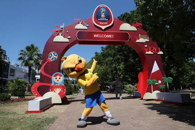 Canarinho pistola chega à Sochi, Rússia - 14/06/2018 Canarinho pistola chega à Sochi, Rússia - 14/06/2018