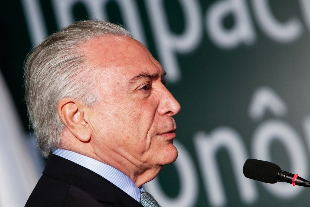 O presidente da República, Michel Temer, discursa durante abertura do Seminário Nacional promovido pela ABRATAEL, em Brasília (DF) - 20/06/2018