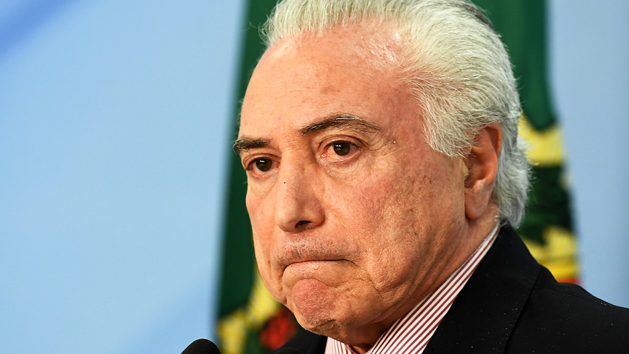 O presidente da República, Michel Temer, realiza pronunciamento para anunciar a indicação de Ivan Monteiro para assumir a presidência da Petrobras, após a demissão de Pedro Parente - 01/06/2018