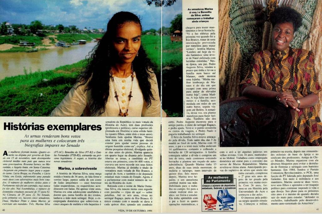 Matéria de VEJA sobre Marina Silva, de 19 de outubro de 1994