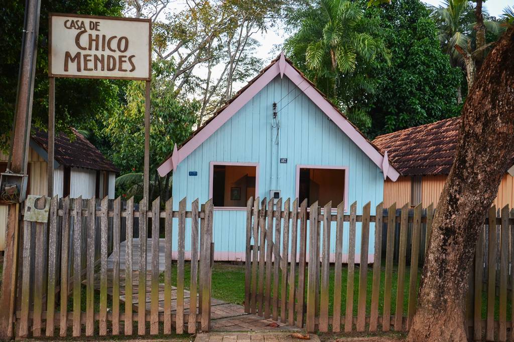 Casa onde Chico Mendes foi assassinado, em Xapuri, no Acre