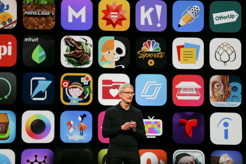 O CEO da Apple, Tim Cook, durante a conferência anual da Apple para desenvolvedores (WWDC), realizado no estado americano da Califórnia - 04/06/2018