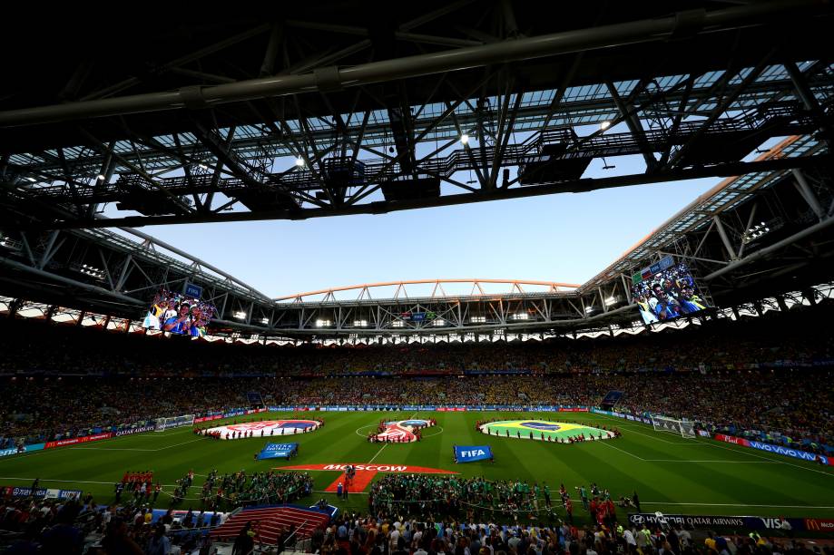 Vista geral do estádio Spartak, que recebe a partida entre Brasil e Sérvia, válida pela terceira rodada do grupo E - 27/06/2018