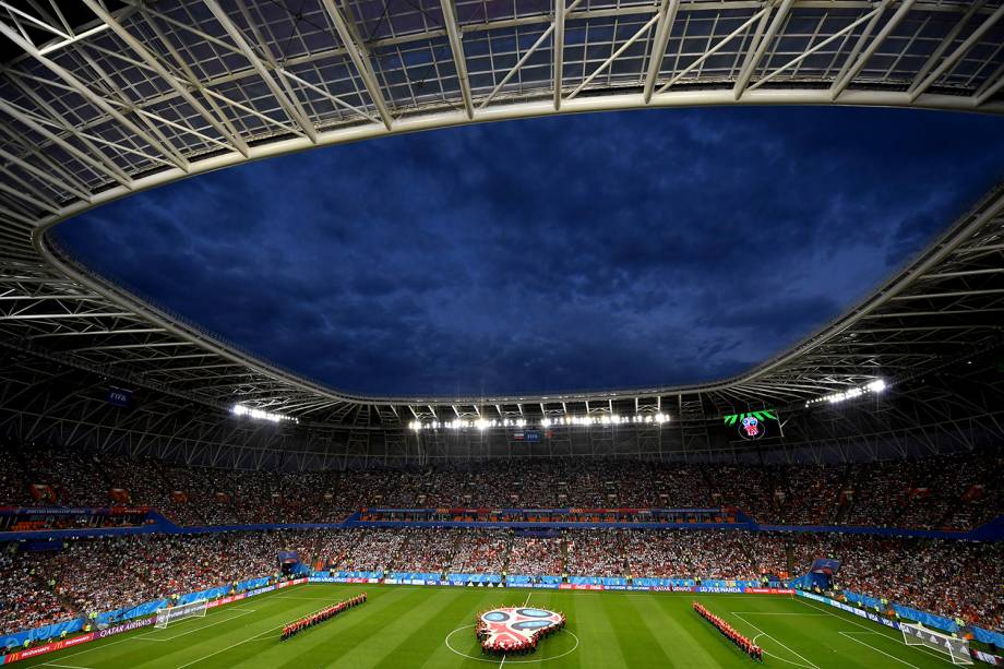 Vista geral da Arena Mordovia, que recebe o confronto entre Irã e Portugal, pela terceira rodada do grupo B - 25/06/2018