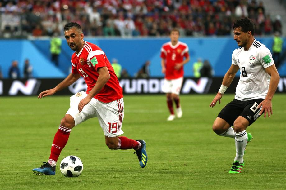 Partida entre Rússia e Egito, válida pelo grupo A da Copa do Mundo - 19/06/2018