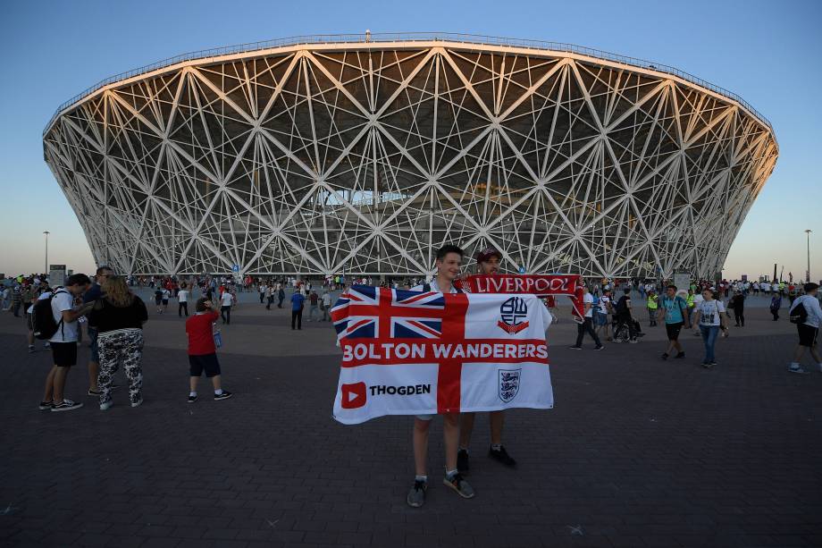 O estádio Volgograd, na Rússia, recebe o confronto entre Tunísia e Inglaterra, pelo Grupo G da Copa do Mundo
