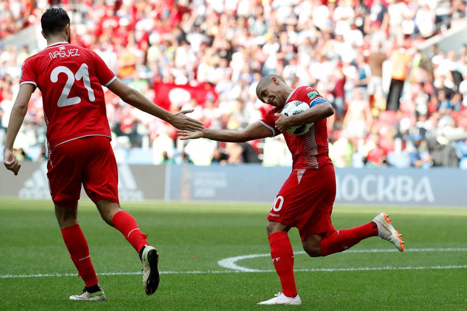 Wahbi Khazri da Tunísia marca segundo gol em partida contra a Bélgica -23/06/2018