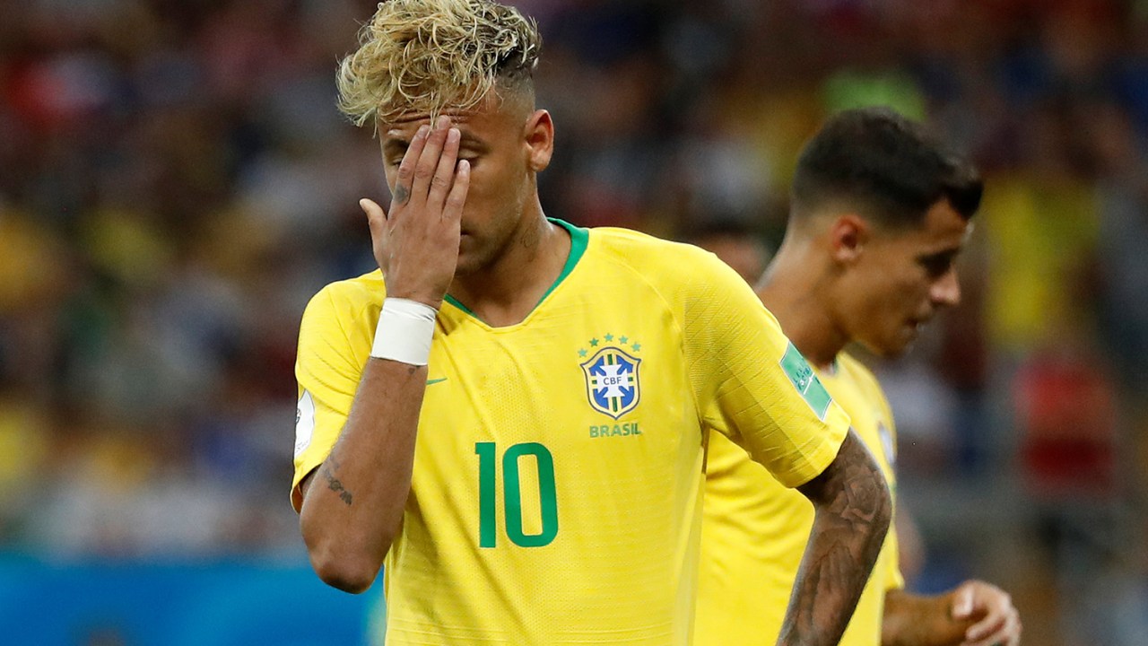 Neymar durante partida entre Brasil e Suíça, válida pelo grupo E da Copa do Mundo, realizada na Arena Rostov - 17/06/2018