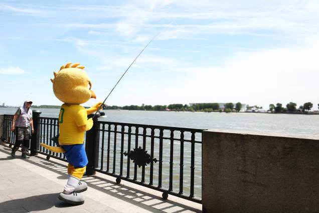 Canarinho Pistola na cidade de Rostov do Don, na Rússia - 17/06/2018 Canarinho Pistola na cidade de Rostov do Don, na Rússia - 17/06/2018