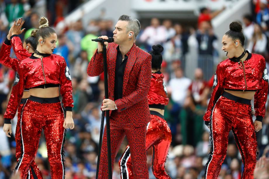Robbie Williams se apresenta na abertura da Copa do Mundo FIFA 2018 - 14/06/2018