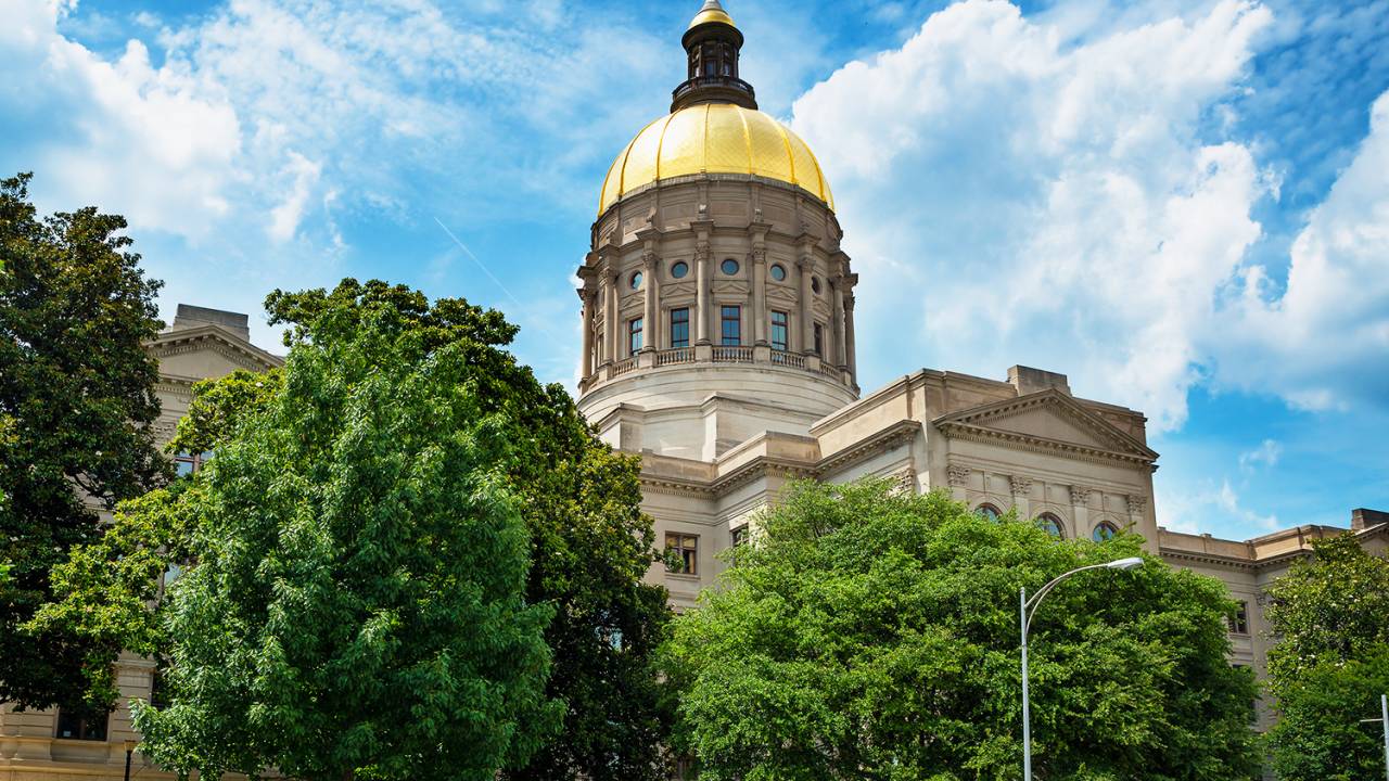 Capitólio estadual da Geórgia, localizado na cidade de Atlanta