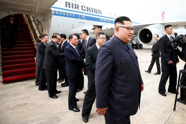 Kim Jong-un chega em Singapura O líder norte-coreano Kim Jong-un chega em Singapura para se encontrar com o presidente americano Donald Trump - 10/06/2018