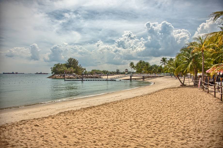 Praia da ilha de Sentosa