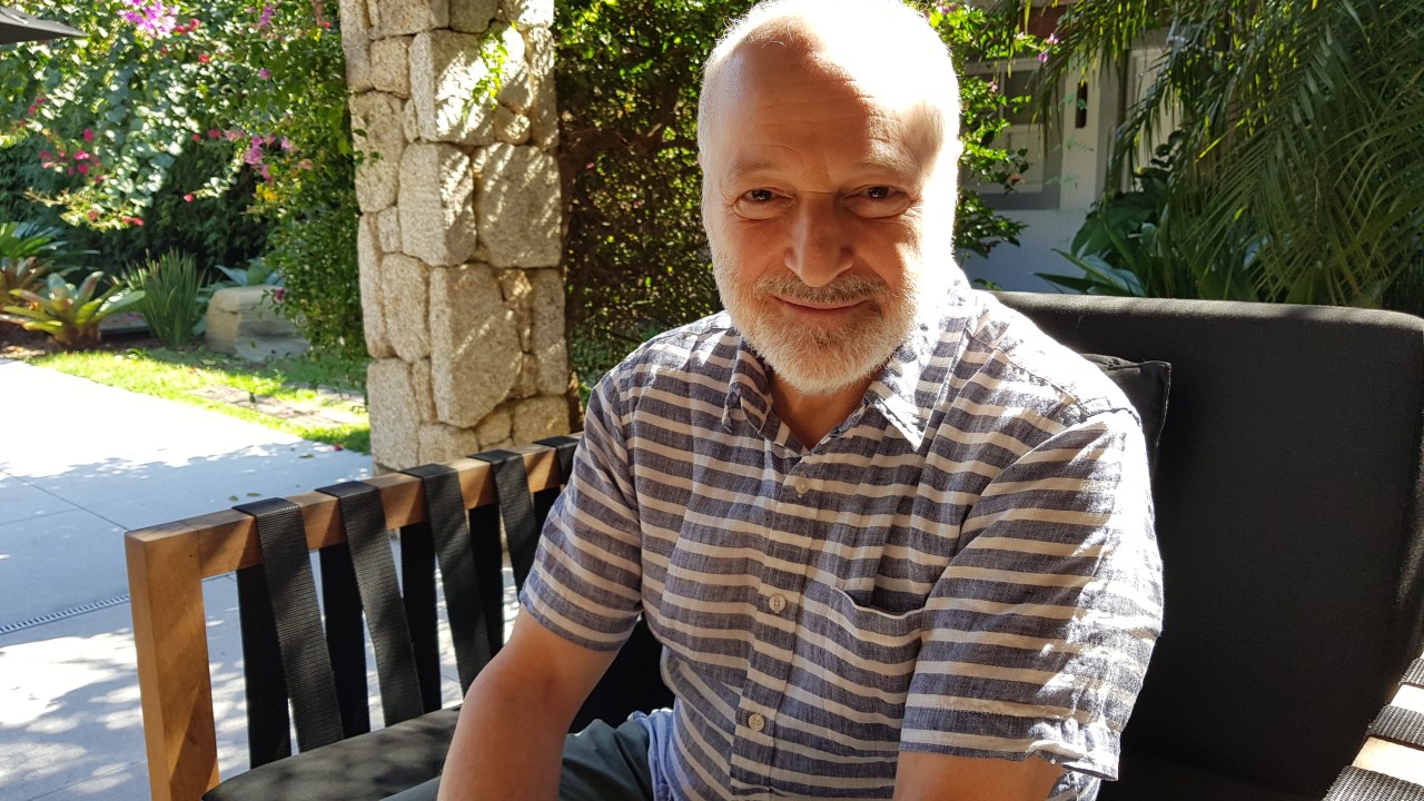 O escritor americano André Aciman, no hotel em que está hospedado durante passagem pelo Brasil para a 16ª Festa Literária Internacional de Paraty (Flip) (27/07/2018)