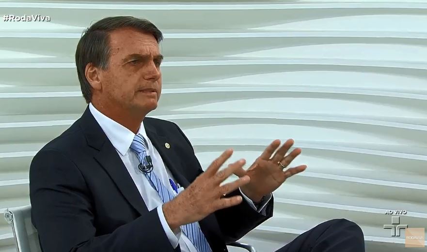 Bolsonaro participa do 'Roda Viva'