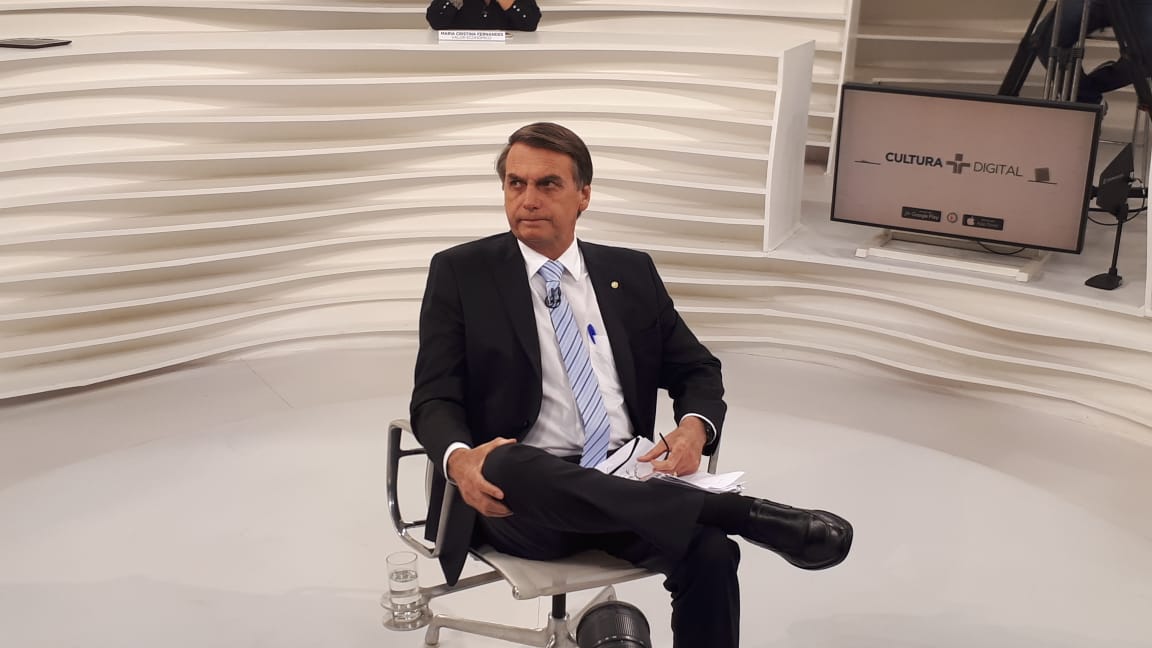 Jair Bolsonaro participa do 'Roda Viva', na TV Cultura