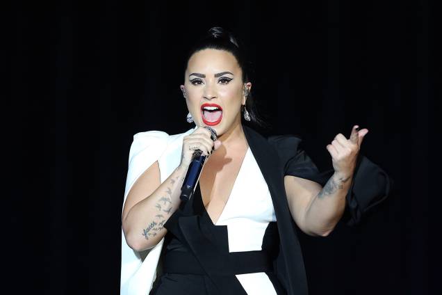 A cantora americana Demi Lovato realiza apresentação no Rock In Rio Lisboa - 24/06/2018