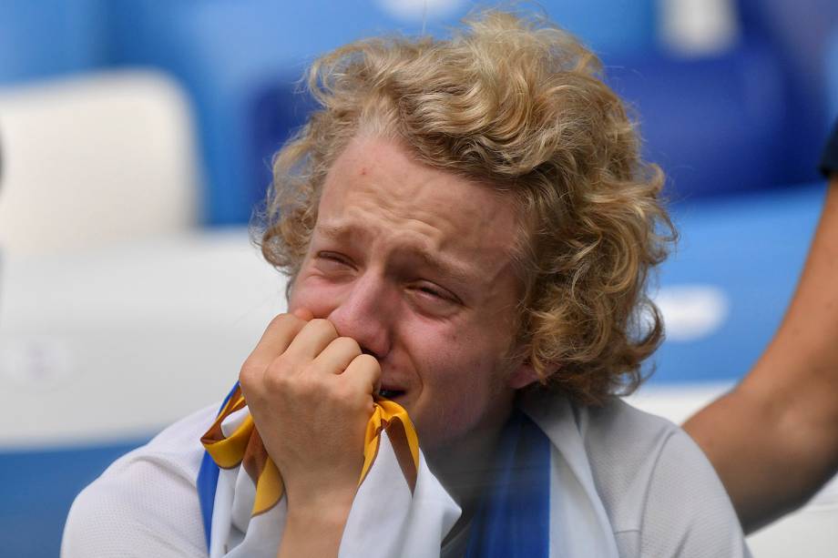 Torcedor uruguaio lamenta a eliminação da Copa do Mundo após a derrota para a França nas quartas de final - 06/07/2018