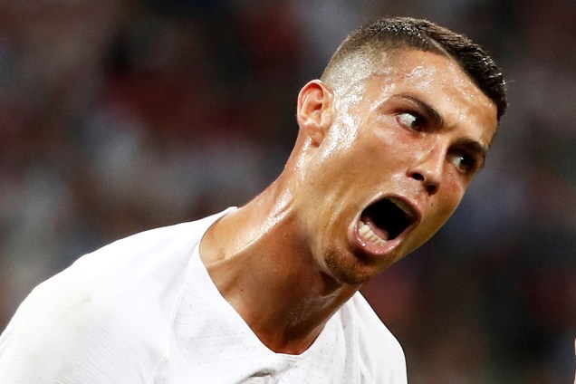 Cristiano Ronaldo durante partida entre Portugal e Uruguai, válida pelas oitavas de final da Copa do Mundo, realizada no Estádio Olímpico de Sochi. Os lusitanos perderam a partida por 2 a 1, sendo eliminados da competição - 30/06/2018