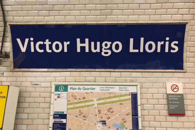 Estação 'Victor Hugo' em Paris é rebatizada para Victor Hugo Lloris em homenagem ao goleiro da seleção francesa, bicampeã Mundial na Rússia - 16/07/2018