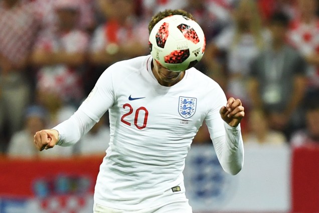 Dele Alli, jogador da Inglaterra, durante partida contra a Croácia, válida pelas semifinais da Copa do Mundo - 11/07/2018
