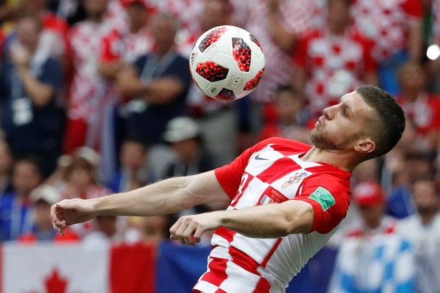 Ante Rebic da Croácia durante jogada na Final da Copa do Mundo 2018 no Estádio Lujniki - 15/07/2018