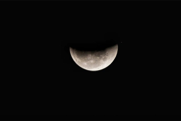 Eclipse lunar é visto no Mirante de Santana, zona norte de São Paulo (SP) - 27/07/2018