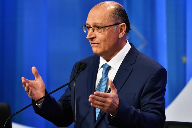 Geraldo Alckmin (PSDB) candidato à Presidência da República, durante debate realizado pela RedeTV! - 17/08/2018
