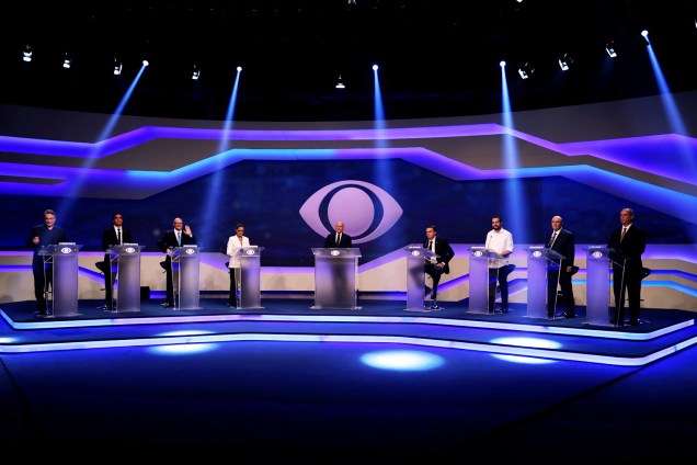 Oito candidatos à Presidência da República participam de debate presidencial na TV Bandeirantes, localizada na zona sul de São Paulo (SP) - 09/08/2018